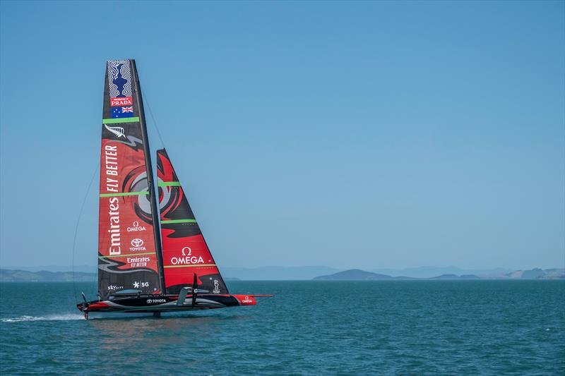 Emirates Team New Zealand's AC75 'Te Aihe' on the Waitemata Harbour in Auckland, New Zealand 36th America's Cup - photo © Emirates Team New Zealand