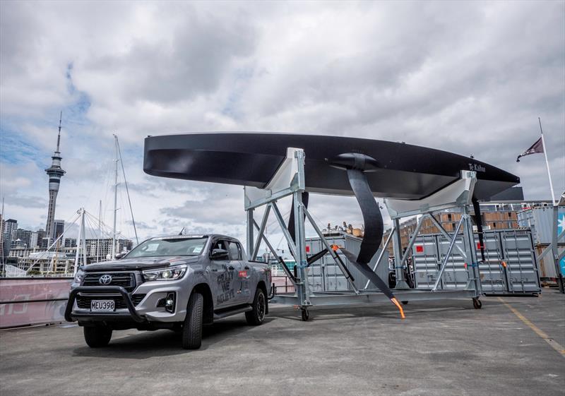 Emirates Team New Zealand launch their test boat Te Kahu in Auckland - January 22, 2020 photo copyright Emirates Team New Zealand taken at Royal New Zealand Yacht Squadron and featuring the ACC class