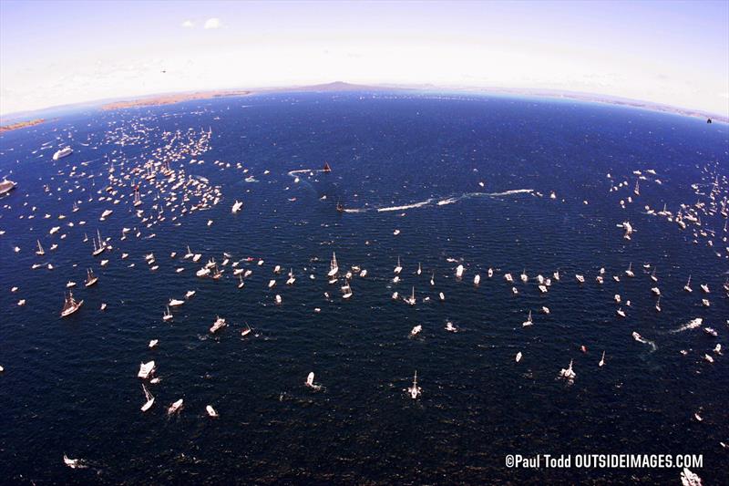 Spectator fleet - 2000 America's Cup - March 2000 - Waitemata Harbour - Auckland - New Zealand photo copyright Paul Todd/Outside Images taken at Royal New Zealand Yacht Squadron and featuring the ACC class
