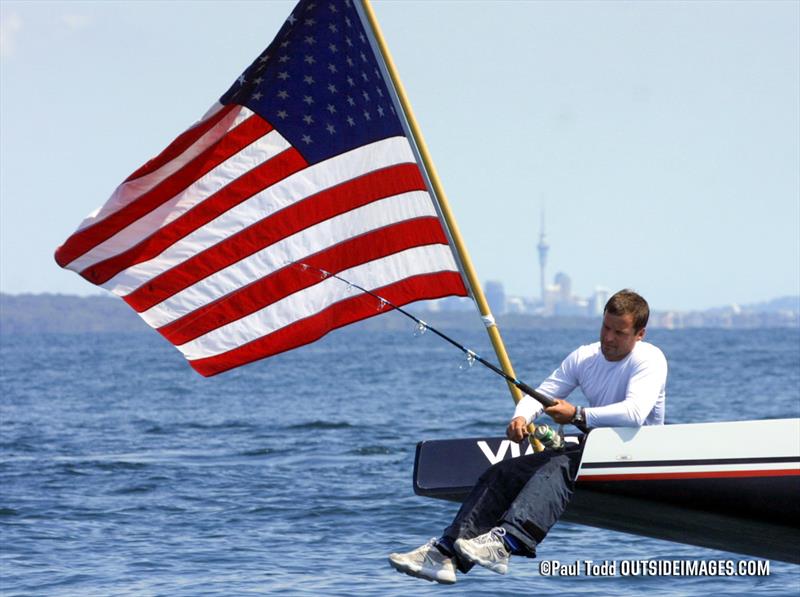 Windless days were a disruptive feature of the  race schedule - 2000 America's Cup - March 2000 - Waitemata Harbour - Auckland - New Zealand photo copyright Paul Todd/Outside Images taken at Royal New Zealand Yacht Squadron and featuring the ACC class