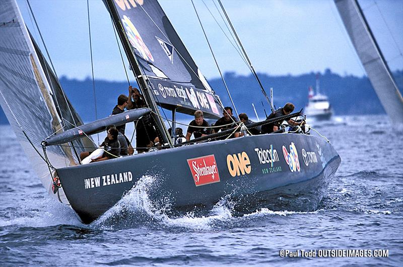  NZL-60 successfully defended for RNZYS - 2000 America's Cup - March 2000 - Waitemata Harbour - Auckland - New Zealand photo copyright Paul Todd/Outside Images taken at Royal New Zealand Yacht Squadron and featuring the ACC class