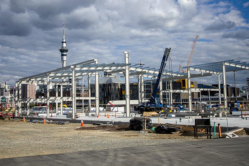 INEOS Team UK base construction - March 2020 photo copyright Richard Gladwell, Sail-World.com / nz taken at Royal New Zealand Yacht Squadron and featuring the ACC class