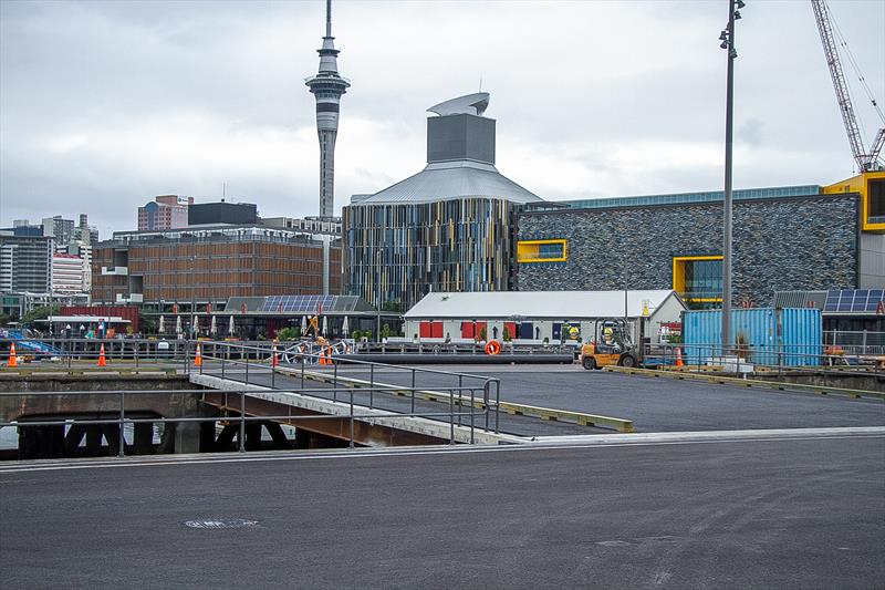 AC75 Bridge to Wynyard Wharf edge - America's Cup bases - Wynyard Point - March 24, 2020 - Auckland - photo © Richard Gladwell / Sail-World.com