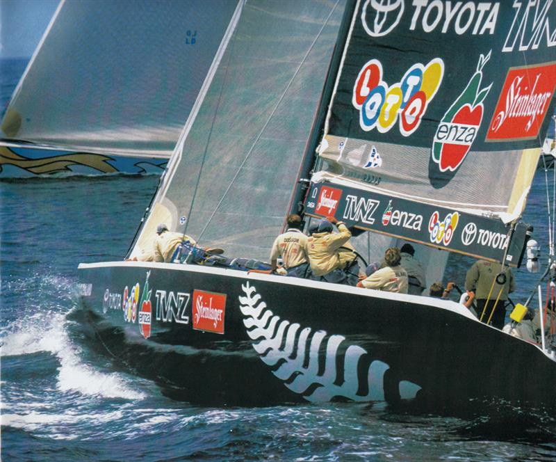 Stars & Stripes crosses ahead of NZL32 - 1995 America's Cup  - photo © Sally Samins