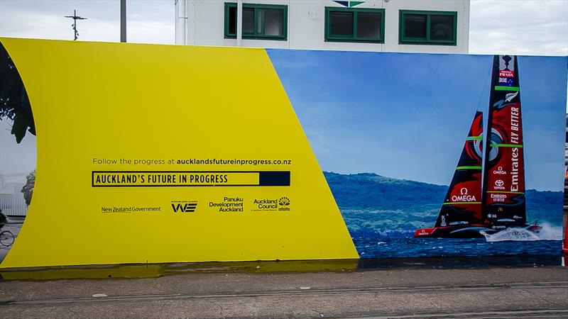 New signage - America's Cup Bases - Auckland - June 16, 2020 - photo © Richard Gladwell / Sail-World.com