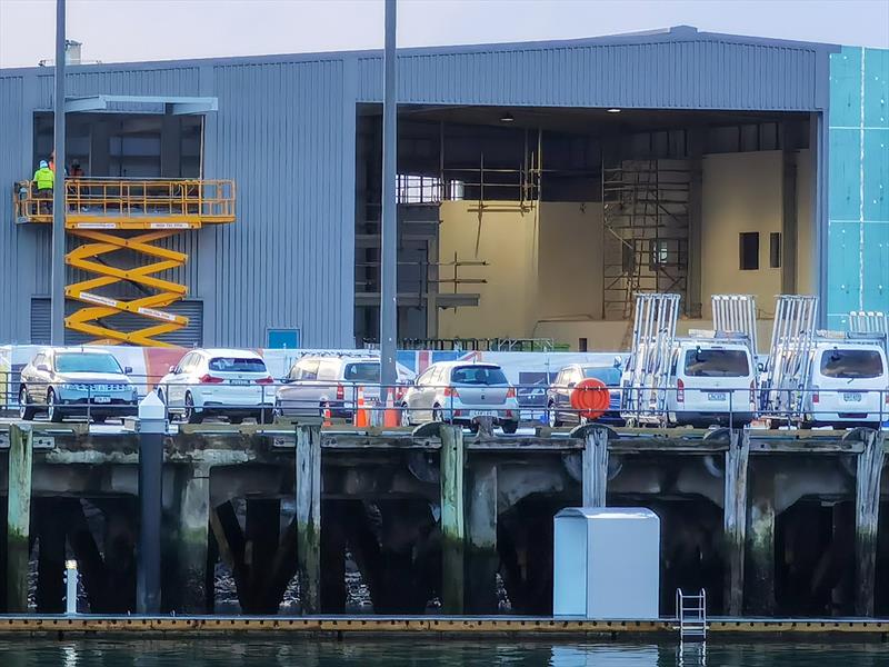 INEOS Team UK base construction - America's Cup - July 7, 2020 photo copyright Richard Gladwell / Sail-World.com taken at Royal New Zealand Yacht Squadron and featuring the ACC class