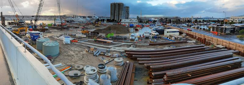 Orams/Site 18 superyacht maintenance facility under construction - America's Cup - July 7, 2020 - photo © Richard Gladwell / Sail-World.com