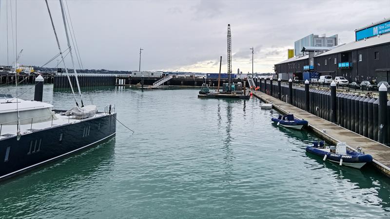 The other side of the Luna Rossa base - America's Cup Bases - July 21, 2020 photo copyright Richard Gladwell / Sail-World.com taken at Royal New Zealand Yacht Squadron and featuring the ACC class