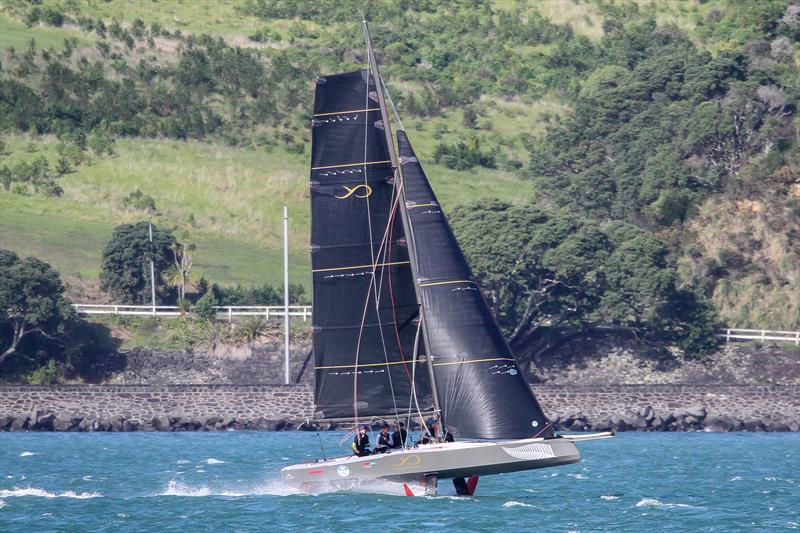 AC9F - Youth America's Cup - foiling in 18-20kts breeze - Auckland - America's Cup 36 - July 24, 2020 - photo © Richard Gladwell / Sail-World.com