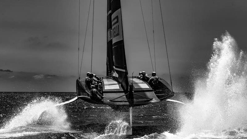 Luna Rossa training in black and white to give dramatic effect - photo © Luna Rossa
