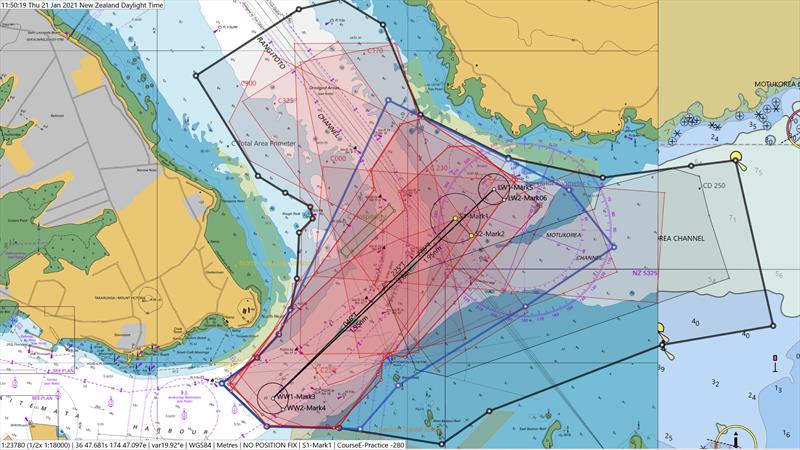 Prada Cup and America's Cup - revised course area - January 22, 2021 - America's Cup 36 photo copyright Prada Cup Media taken at Circolo della Vela Sicilia and featuring the ACC class