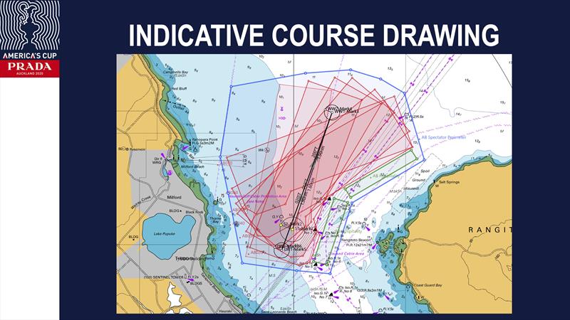 Course location - Wednesday - Course A - Regatta Director Briefing - Day 6 AC36 Match  - photo © America's Cup Media