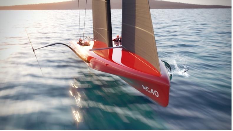 The design is still a work in progress  for the AC40 to be used for the Preliminary, Womens and Youth America's Cup events and as a test boat  - photo © Emirates Team New Zealand