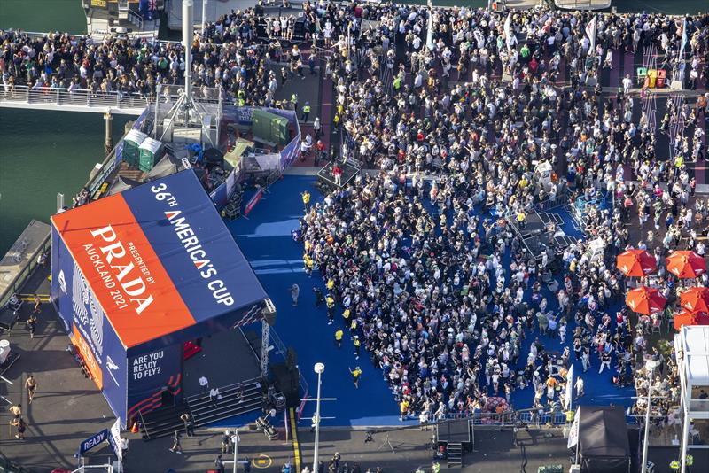 Part of the large crowd of over 30,000 fans at the Viaduct Harbour - 36th America's Cup, March 2021 - photo © © ACE | Studio Borlenghi