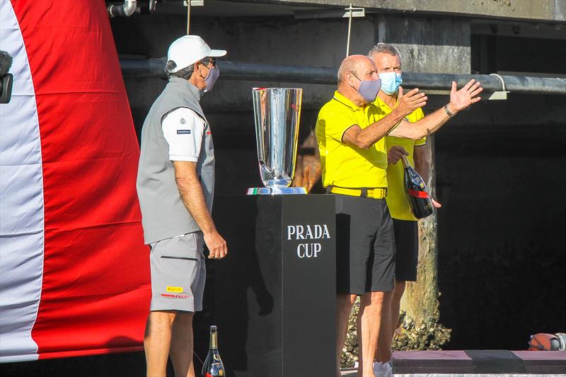 Francesco Longanesi Cattani with Luna Rossa fans just before presenting the Prada Cup to Luna Rossa - February 21, 2021 photo copyright Richard Gladwell - Sail-World.com/nz taken at Circolo della Vela Sicilia and featuring the ACC class