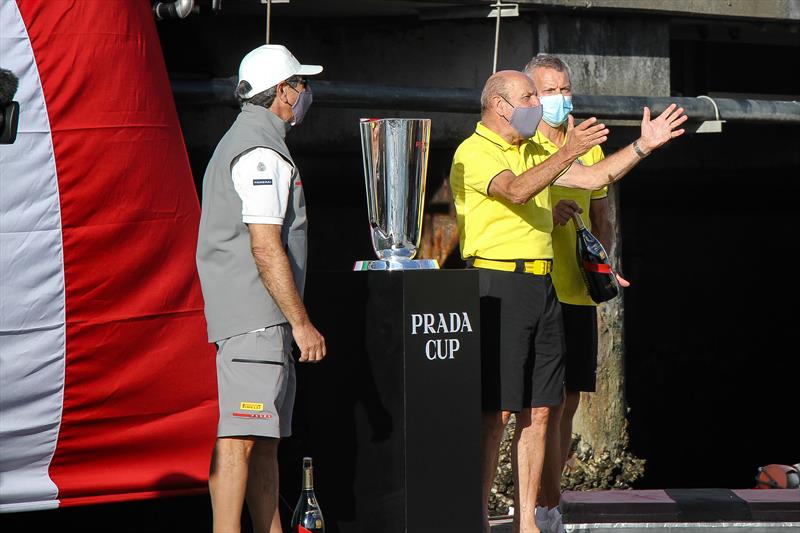 Francesco Longanesi Cattani in an effusive mood just before presenting the Prada Cup - February 21, 2021 photo copyright Richard Gladwell / Sail-World.com / nz taken at Circolo della Vela Sicilia and featuring the ACC class