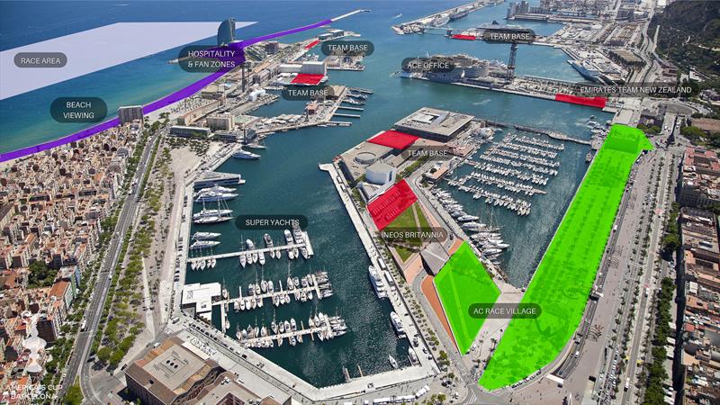 Team base allocations for America's Cup 2024 in Barcelona - photo © Ryan Pellett / ACE