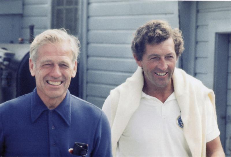 Jim Hardy (skipper of Southern Cross), with Rod Stephens - 1974 America's Cup photo copyright Paul Darling taken at New York Yacht Club and featuring the ACC class