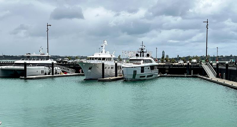 The former Luna Rossa base on Hobson Wharf extension has 180 degree views of the proposed race area - November 2023 - photo © Richard Gladwell / Sail-World.com/nz