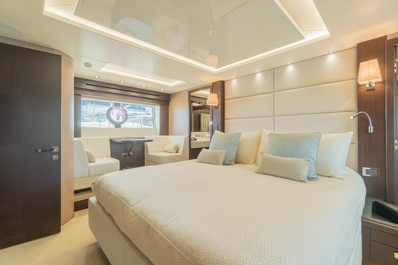 Sunseeker 86 Yacht Hard 8 master cabin photo copyright Ancasta taken at  and featuring the  class