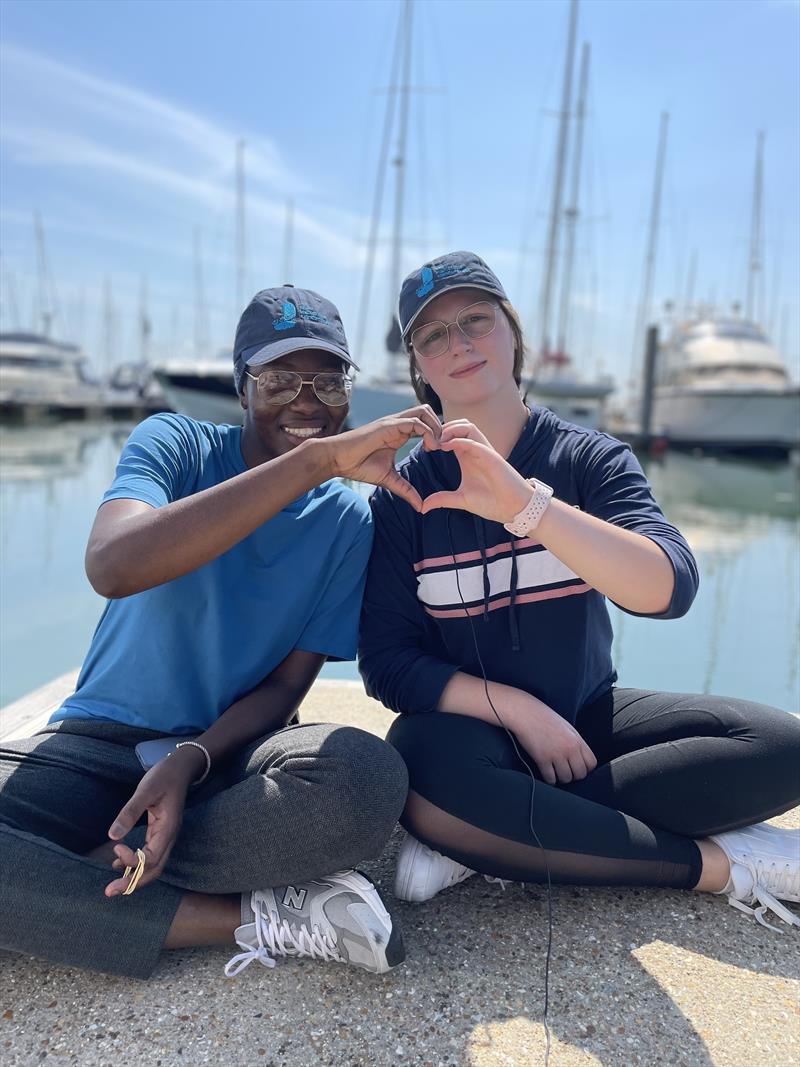 (l-r) Aja and Lara - photo © Ellen MacArthur Cancer Trust