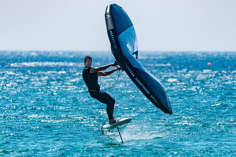 Peter Burling wing foiling in Tarifa, Spain. - photo © Beau Outteridge