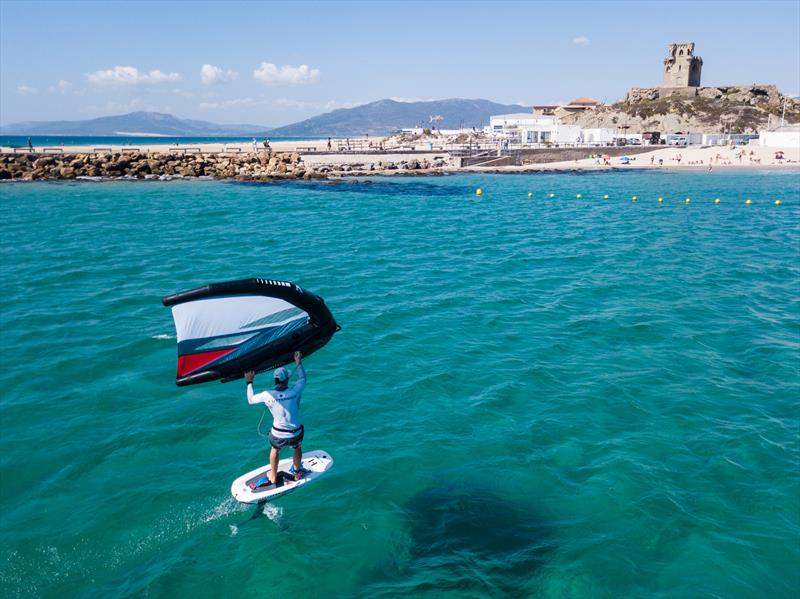 Nathan Outteridge wing foiling in Tarifa, Spain. - photo © Beau Outteridge