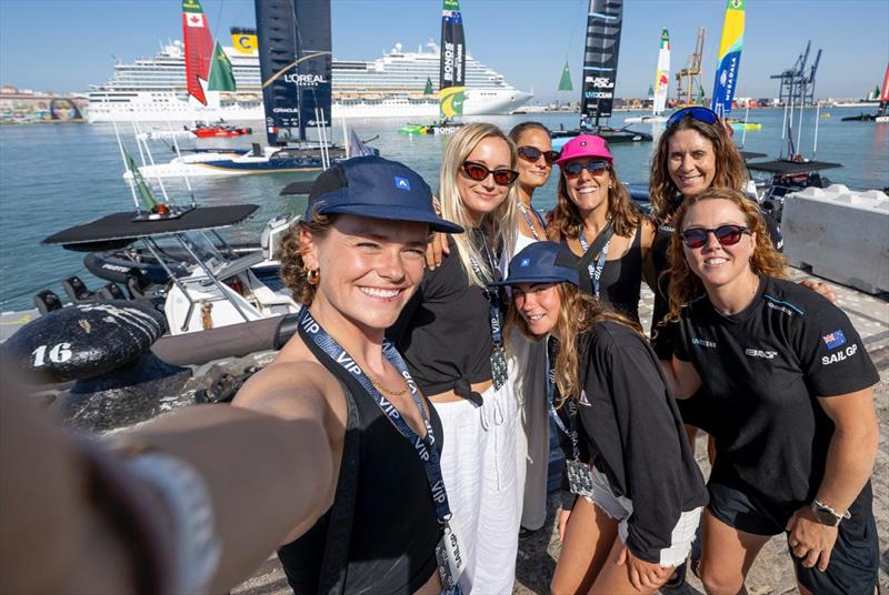Armstrong riders meet SailGP sailors - Cadiz - October 2025 - photo © Armstrong Foils