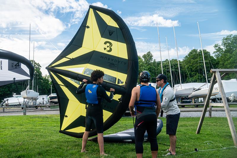 Youth participating in the SailGP Inspire Wingfoiling Clinics in Oyster Bay - New York - May 2026 - photo © Meredith Rodgers/SailGP