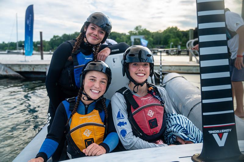 Youth participating in the SailGP Inspire Wingfoiling Clinics in Oyster Bay - New York - May 2026 - photo © Meredith Rodgers/SailGP
