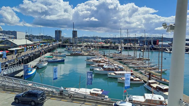 Part of the marina - Auckland Wooden Boat Festival - March 2024 photo copyright Suellen Hurling / Live Sail Die taken at Royal New Zealand Yacht Squadron and featuring the  class
