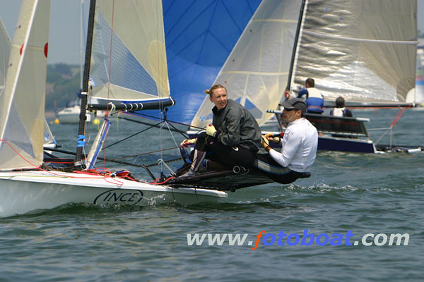 The B14s could have done with a few knots more breeze at Starcross photo copyright Mike Rice / www.fotoboat.com taken at Starcross Yacht Club and featuring the B14 class