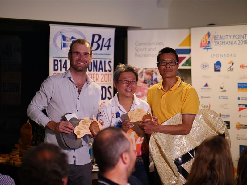 B14 Worlds prize giving: Martin Mok & Adrian Beswick, 3rd Handicap - photo © Steve Miller