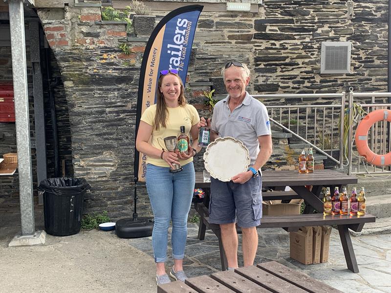 ark Barnes & Charlotte Horlock win the B14 Nationals at Rock photo copyright Huw Willets taken at Rock Sailing and Waterski Club and featuring the B14 class