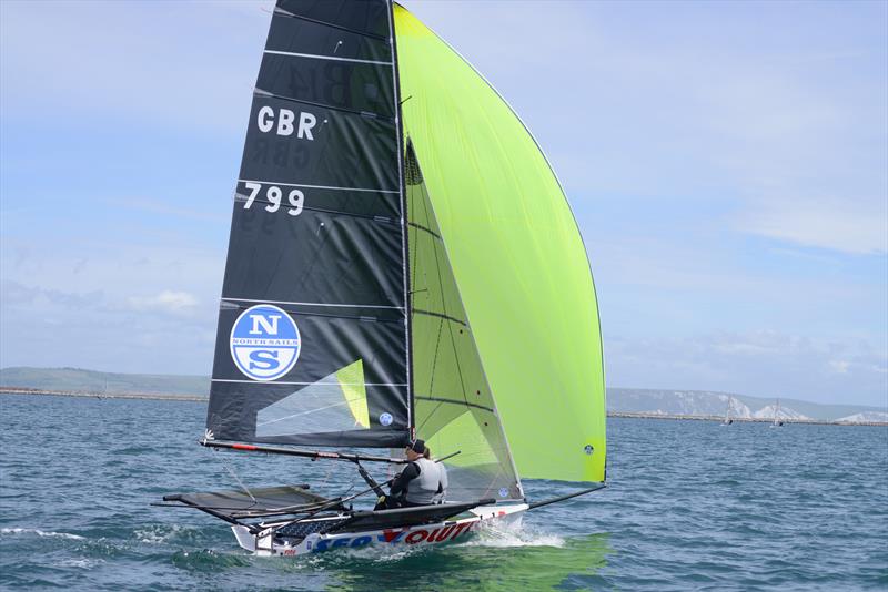 B14 TT Round 3 at the 2022 Weymouth Skiff Open photo copyright Richard Bowers taken at Weymouth & Portland Sailing Academy and featuring the B14 class