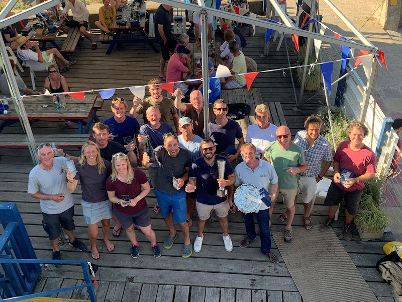 Original Cottages B14 Euros / Nats 2022 at Whitstable prize giving photo copyright Alex Hayes taken at Whitstable Yacht Club and featuring the B14 class