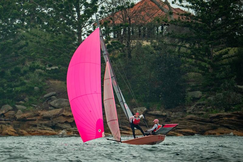 B14 NSW State Titles at Woollahra Sailing Club - Richie and Lissa sailing in The Nude (AUS800) on Day 2 photo copyright DarcNmedia / www.instagram.com/darcn_media/ taken at Woollahra Sailing Club and featuring the B14 class