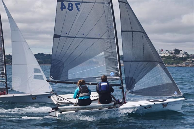 Day 1 - Pathfinder Homes B14 European and Global Championships at Torbay photo copyright RTYC taken at Royal Torbay Yacht Club and featuring the B14 class