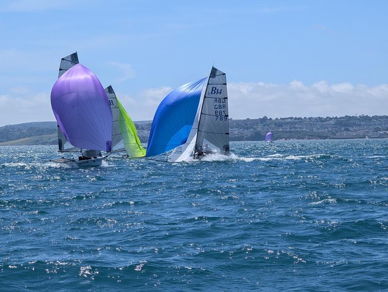 Pathfinder Homes B14 Global Championship at Torbay Day 4 photo copyright Bob Penfold taken at Royal Torbay Yacht Club and featuring the B14 class