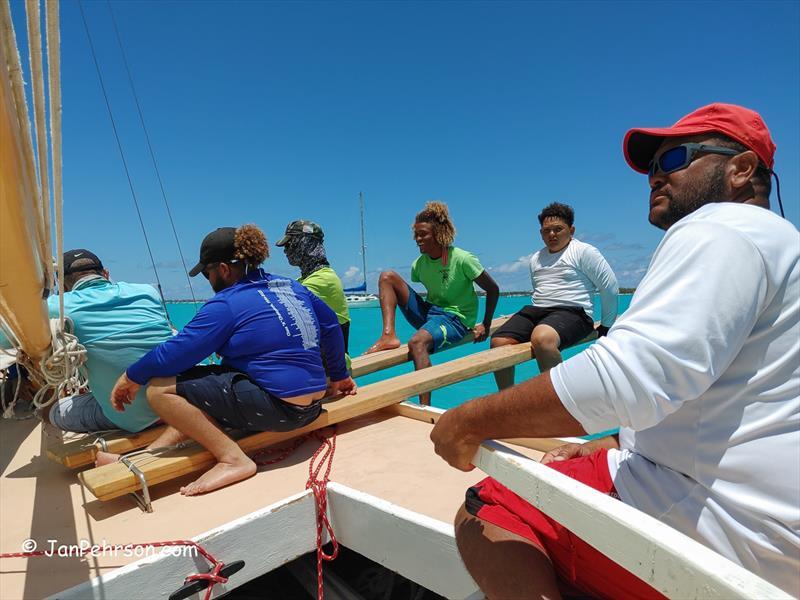 After the knockdown and recovery of sloop New Susan Chase V her crew sailed on photo copyright Jan Pehrson taken at  and featuring the Bahamian Sloop class