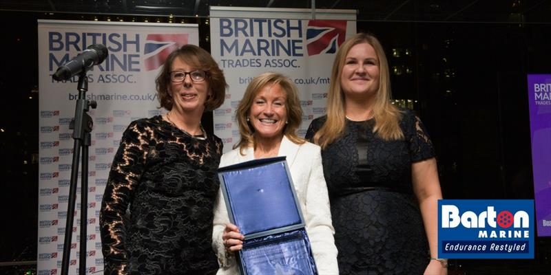 Suzanne Blaustone, Chief Executive of Barton Marine, crowned as this year's Outstanding Woman in the Marine Industry photo copyright Barton Marine taken at  and featuring the  class