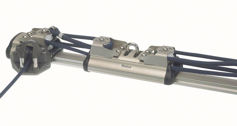 Traveller system - check end caps, check cam action, flush car underside with water - photo © Barton Marine