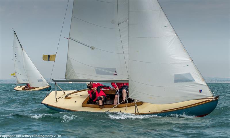 Close racing for the Bembridge One Designs on day 4 of Cowes Classics Week photo copyright Tim Jeffreys Photography taken at Royal London Yacht Club and featuring the Bembridge One Design class