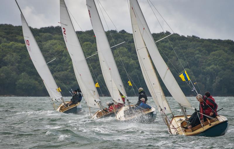 Close racing for the Bembridge One Designs on day 2 at Cowes Classic Week photo copyright Tim Jeffreys Photography taken at Royal London Yacht Club and featuring the Bembridge One Design class