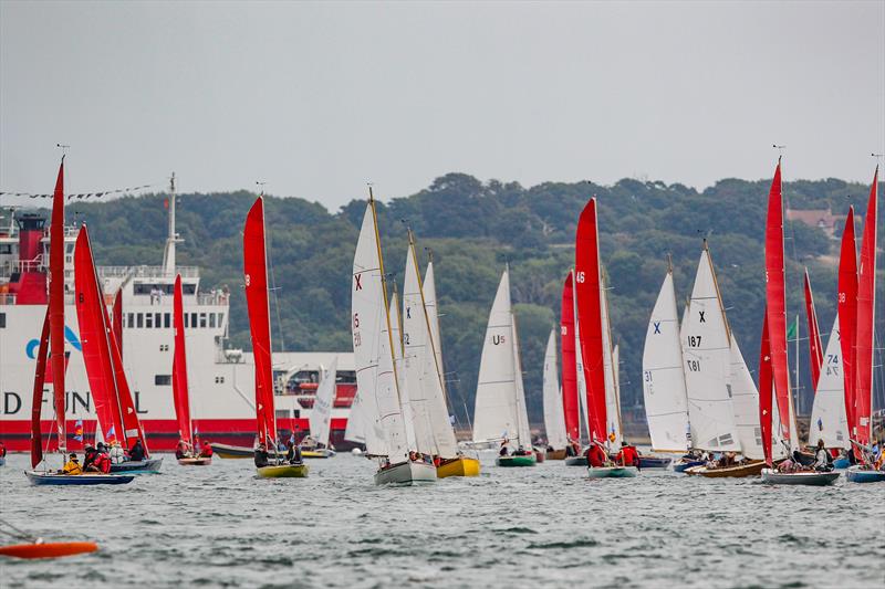 Redwings mixed with XODs, Mermaids and Flying 15s on day 4 at Lendy Cowes Week photo copyright Paul Wyeth / CWL taken at Cowes Combined Clubs and featuring the Bembridge Redwing class
