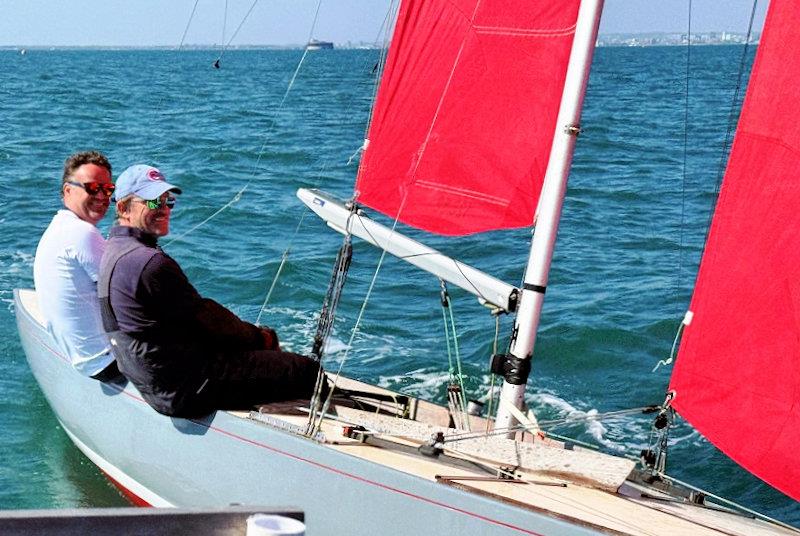 Redwing 25th Anniversary Medal weekend at Bembridge - Day 1 finish photo copyright Robin Joy taken at Bembridge Sailing Club and featuring the Bembridge Redwing class