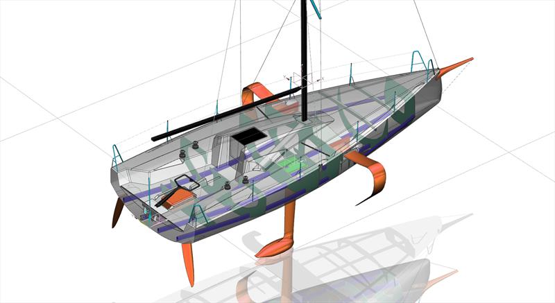 Beneteau3 graphic - one option is for the foiling keelboat to replace the Finn in a Mixed Keelboat event photo copyright Beneteau taken at  and featuring the Beneteau class