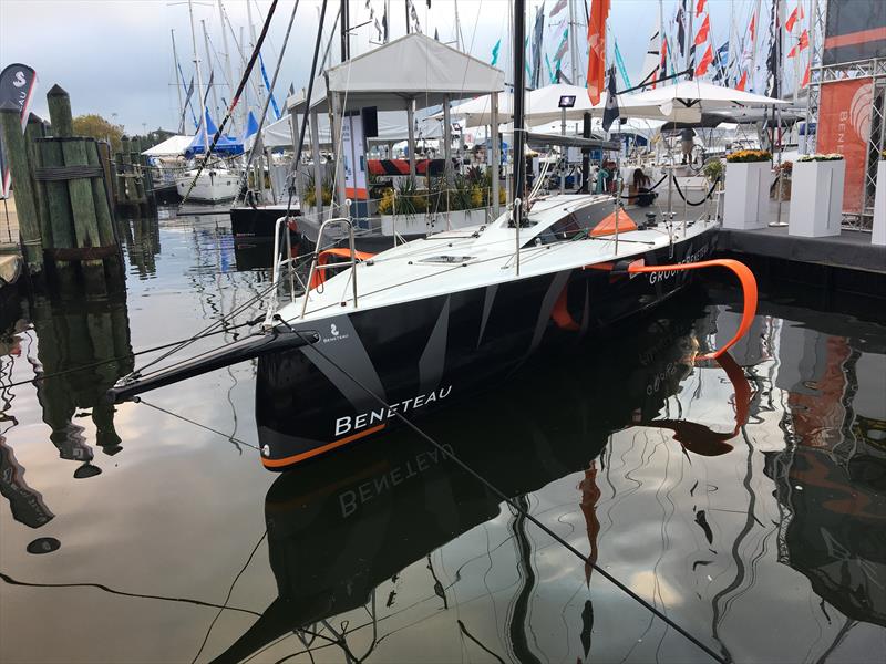 The Beneteau Figaro 3 drew plenty of eyeballs at the 2018 United States Sailboat Show at Annapolis photo copyright David Schmidt taken at  and featuring the Beneteau class