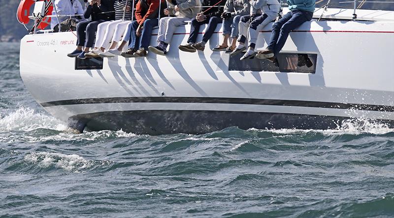 Crew weight well aft to make the most of Bombolo's full beam aft of the shrouds. No wonder she was quick! - photo © John Curnow