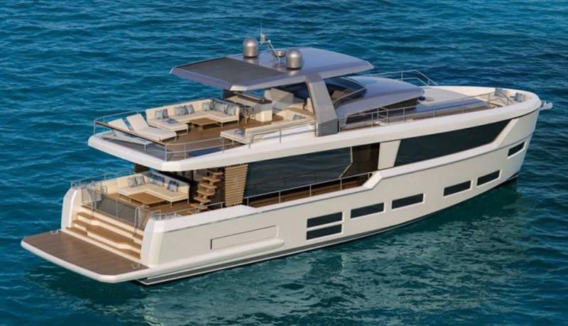 Project E - second model - 22.28 metres long (73'1'') photo copyright Beneteau taken at  and featuring the Beneteau class